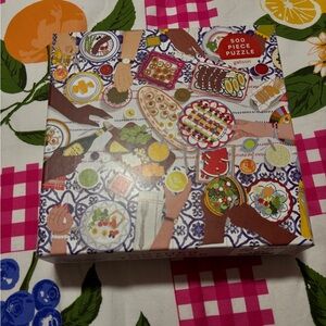 Galison 500 Piece Puzzle with Colorful Food Design